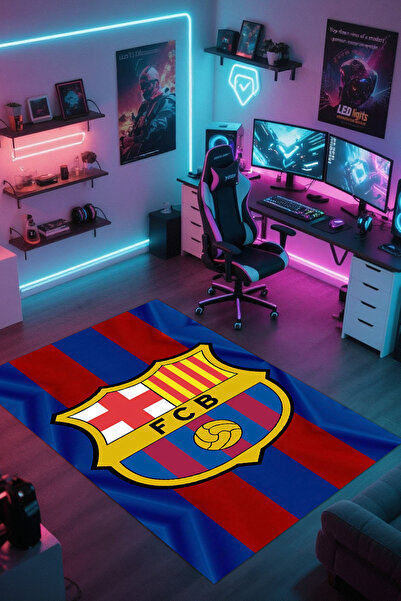 Reyhani Barselona-2 Desenli Kaymaz Taban Makinede Yıkanabilir Gaming Oyuncu G...