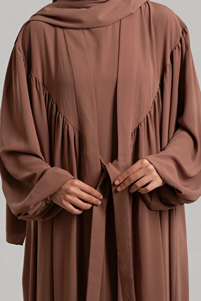 Lemaye Robalı Abaya Set - Yavruağzı