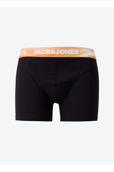 Jack & Jones Dark Black Men's Boxer Jacluca Solid Trunk Sn Try