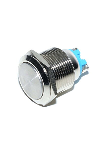 OEM Simple Metal Button, Push Type, With Retention, 19mm