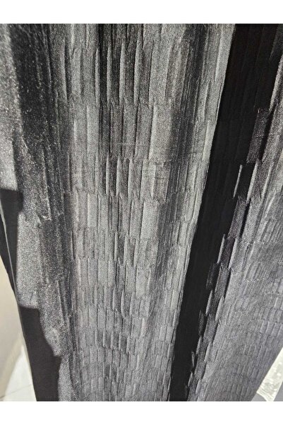 Perdele Leila Black velvet curtain with rail trim 1 pc 150cm width * 270cm height