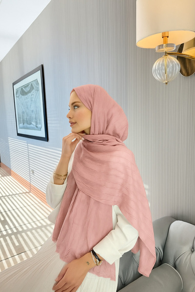 VIEN POLO Piliseli Bambu Şal – Nefes Alan, Yumuşak Dokulu ve Zarif Görünüm