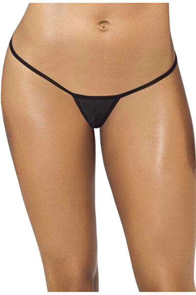 LTG Nova Siyah Transparan Tül String Tanga Tm1114