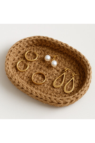 MARİANO VENANZİO Bohemian Style Hand Knitted Soap Dish (Oval)