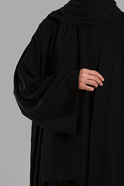 Lemaye Medina Silk Abaya Set - Black