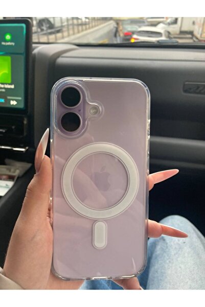 shoptocase iPhone 17 Uyumlu MagSafe Şeffaf Sert Kılıf - Darbe Emici Polikarbon