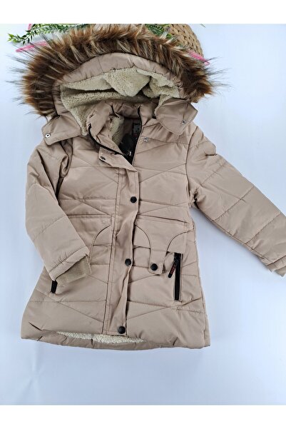 Butik Palton pentru fete cu glugă calitate premium cu fleece gros pe interior