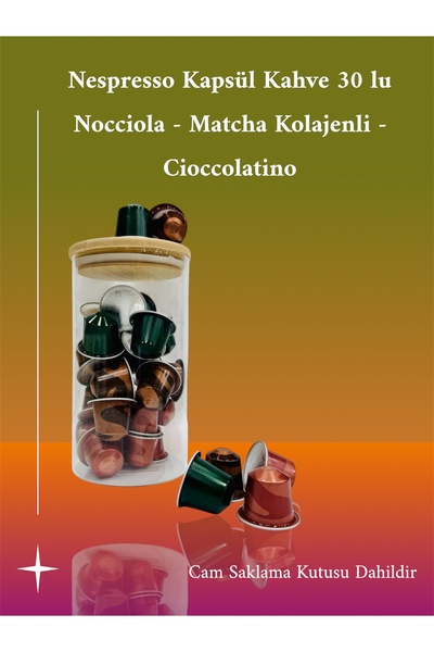 Nespresso Özel Seri Cioccolatino - Nocciola - Matcha Kolajenli Kapsül 30 Adet...