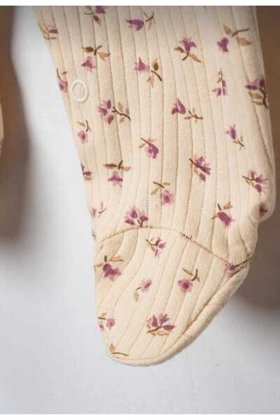 Mamman's Long Sleeve, Snap Fasteners, Cotton, Floral Pattern Baby Girl 3-Piece 9-12-18 Months Romper Set, Sleeping Bag