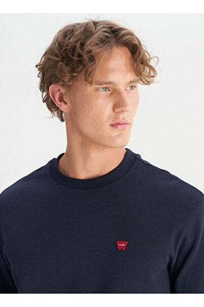 WRANGLER Велосипедна комір Синій Чоловічий Світшот W2520255410 Синій Світшот