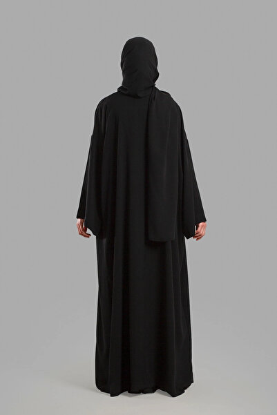 Lemaye Medina Silk Abaya Set - Black