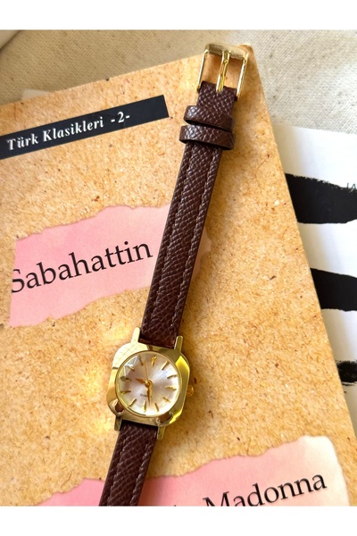 Sade Saat Retro Minimal Deri Kordon Vintage Kadın Kol Saati