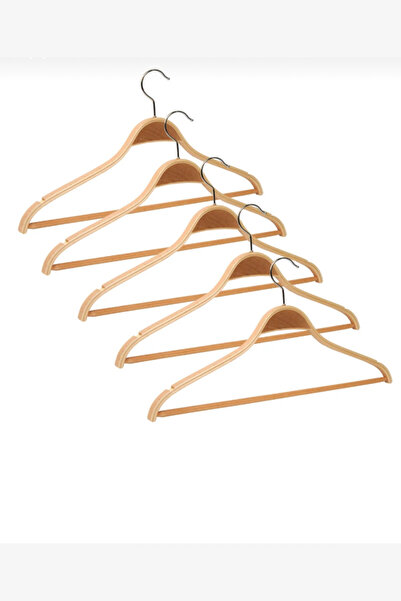 Takaz Global Kayın Ağacı Ahşap Barlı Askı 1 Adet