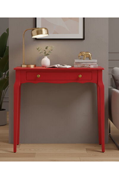 Wooding Mobilya 120 Cm Masif Konik Kırmızı Dresuar
