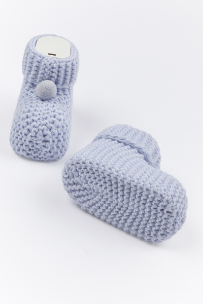 Lui Baby Baby Booties Knitwear 0/6 Months with Pompom