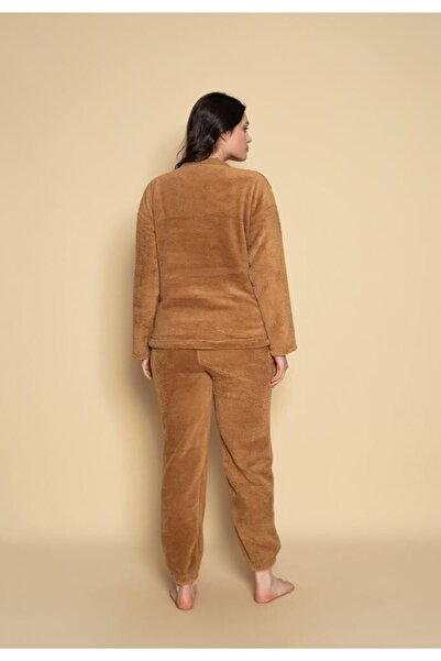 TOSKI Cocolino women's brown pajamas with Printed