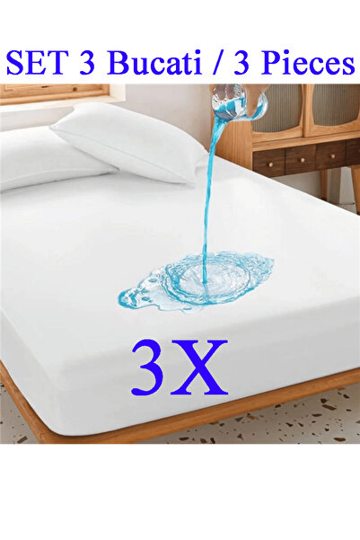 rotop Set of 3 Liquid-resistant 100% cotton mattress protector