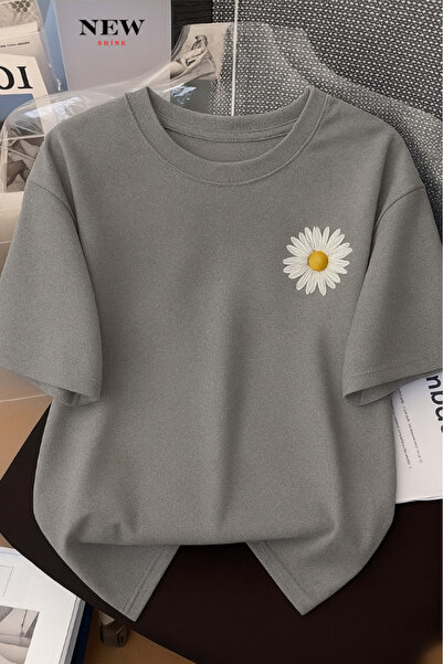 New Shine تي شيرت ديزي مطبوع كبير الحجم