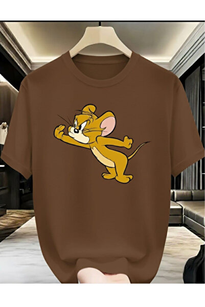 New Shine Джерри Принтирана тениска с голям размер