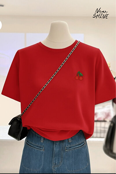 New Shine Tricou oversize cu imprimeu Cherry