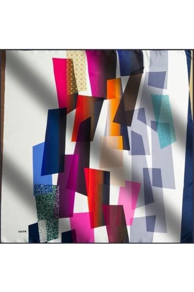 Aker وشاح حريري نوستالجي تيفيل 7917-923