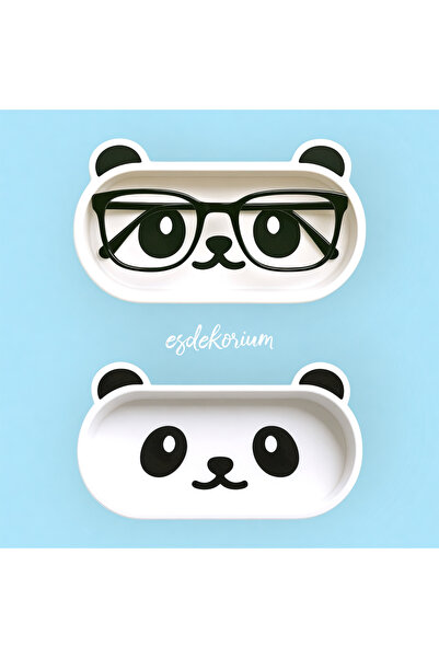 esdekorium Panda Figürlü Gözlük Standı – Şık Masa Üstü Organizer / Gözlük Kutusu