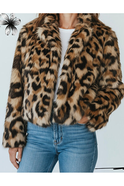 Nizza Leopard Patterned Faux / Women's Jacket