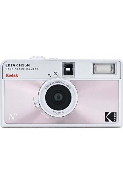 Kodak Aparat foto Ektar H35N cu film semi-cadru de 35 mm și bliț, roz și argi...