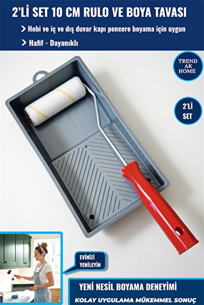 OSKAR FIRÇA Set of 2 10 cm Roller and Paint Tray