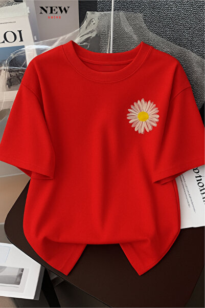 New Shine Μπλουζάκι Daisy Printed Oversize