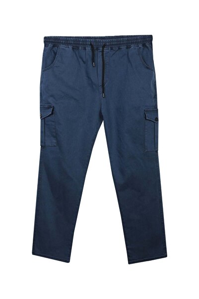 tambattal Winter Cargo Pocket Pack Plus Size Lace-Up Denim Pants