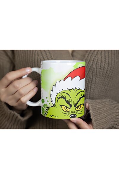 Beramussa كوب غرينش مع قبعة عيد الميلاد - تصميم ممتع بطابع العام الجديد - هدي...