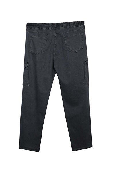 tambattal Winter Cargo Pocket Pack Plus Size Lace-Up Denim Pants