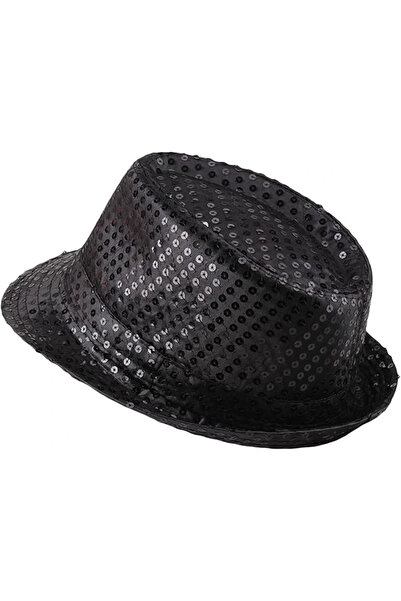 Marsilyan Παιδικό καπέλο για αγόρια με μαύρες παγιέτες, καπέλο για παράσταση,...