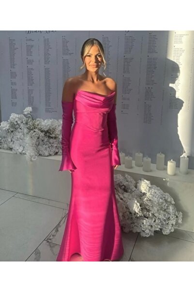 allura Long strapless fishtail dress