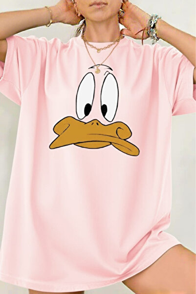 New Shine Rață cu imprimeu supradimensionat tricou