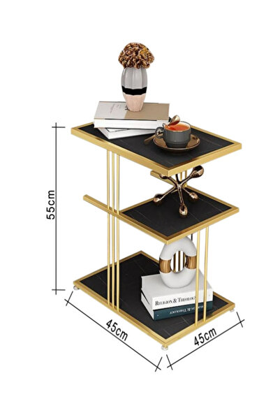 Generic Three-Shelf Wooden Side Table