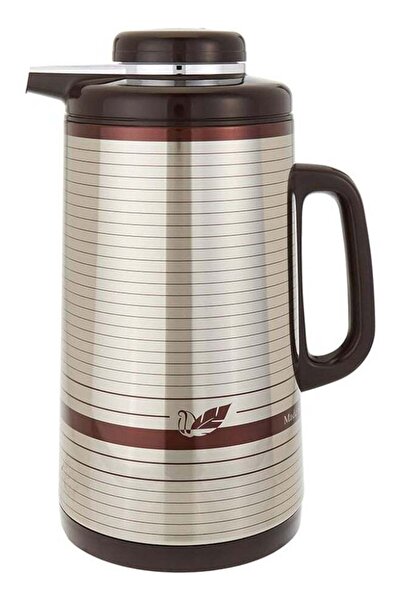 Peacock 1L Stainless Steel Vacuum Flask (Silver/Brown)