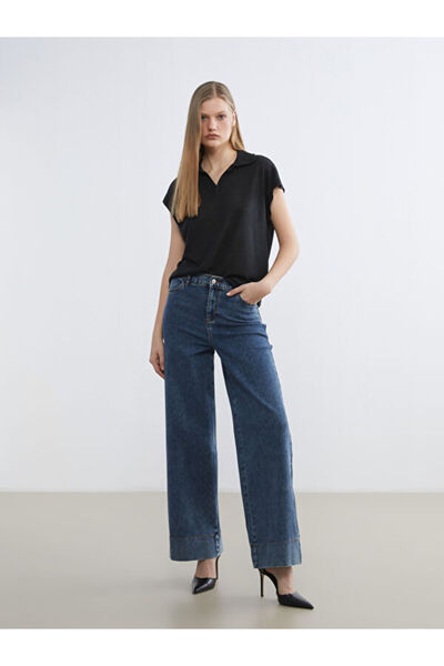 LC Waikiki Pantaloni Jean de damă Wideleg