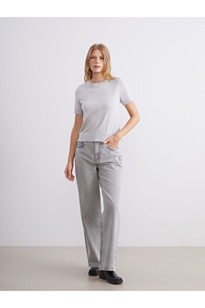LC Waikiki High Waist Wideleg Women's Jean Trousers
