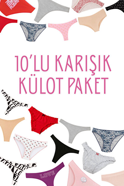 LİBELLA İÇ GİYİM 10-Piece Mixed Panties Pack – Comfortable, Stylish, and Ideal for Everyday Use