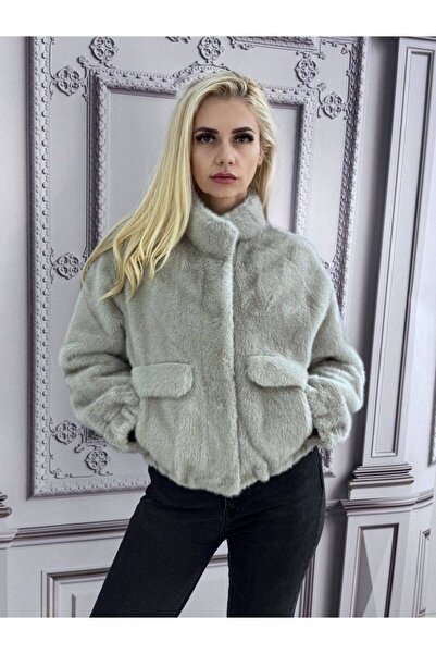 MAXORA SHOP Modern jacket with soft and warm eco-fur