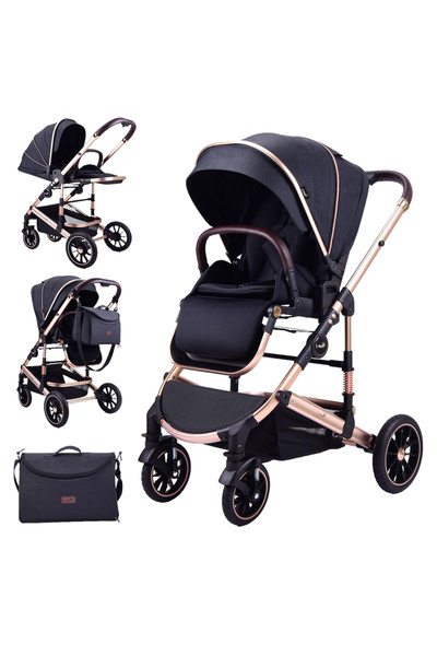 L-Sun 2 in 1 convertible, reversible, foldable stroller, F3 Luxury Black