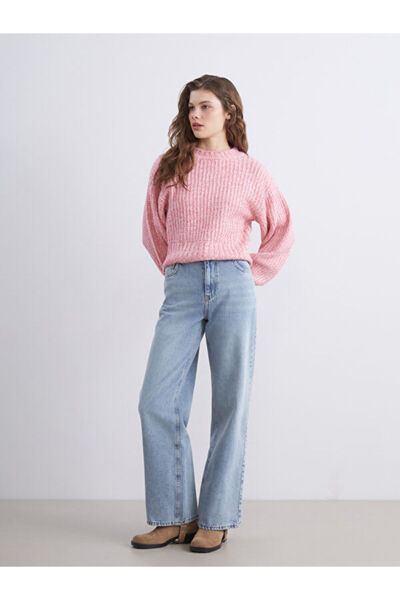 LC Waikiki Γυναικείο Jean Παντελόνι Wideleg