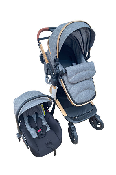 Krista 3 in 1 stroller with reversible handle, convertible into a stroller-sport and shell, 517 Gray
