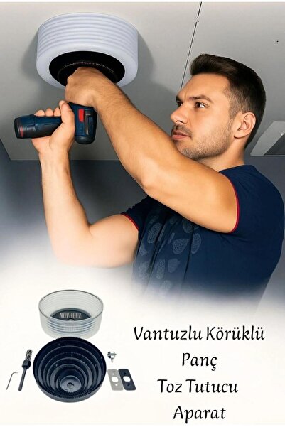 Axe Tools Körüklü Vantuzlu Matkap Ucu Toz Tutucu + 8 Parça Panç Seti 250 mm –...