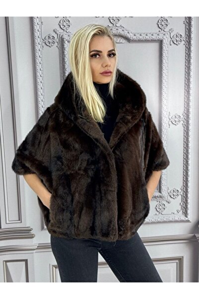 GLAMSI Elegant faux fur jacket with three-quarter sleeves