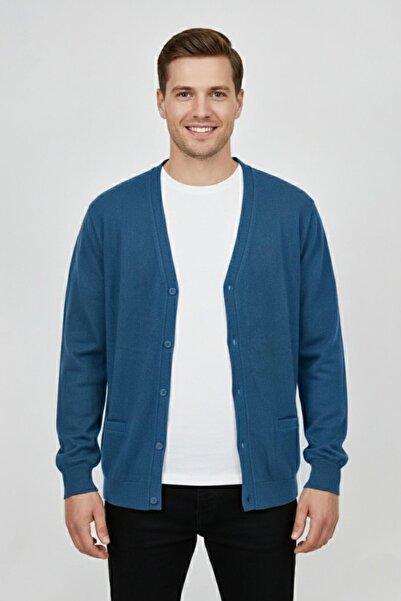 BAGLAN Men's Sports Thessaloniki Buttoned Cardigan Regular Fit Bgl-St04873
