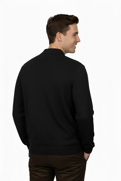 ADVANTE Pulover pentru bărbați, cu guler polo, cu tricotaj tip fagure, BGL-ST04825