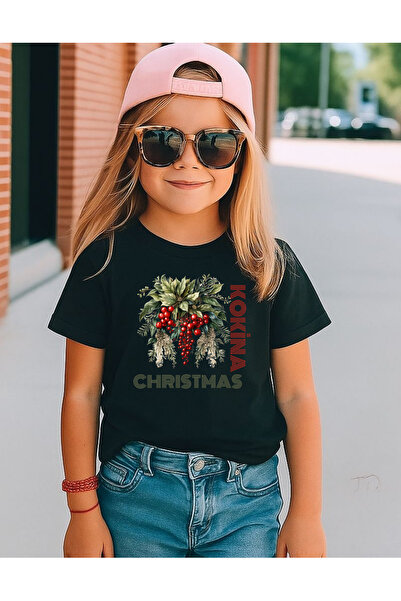 lovver Tricou pentru copii din bumbac 100% cu design cu flori Kokina, care ad...